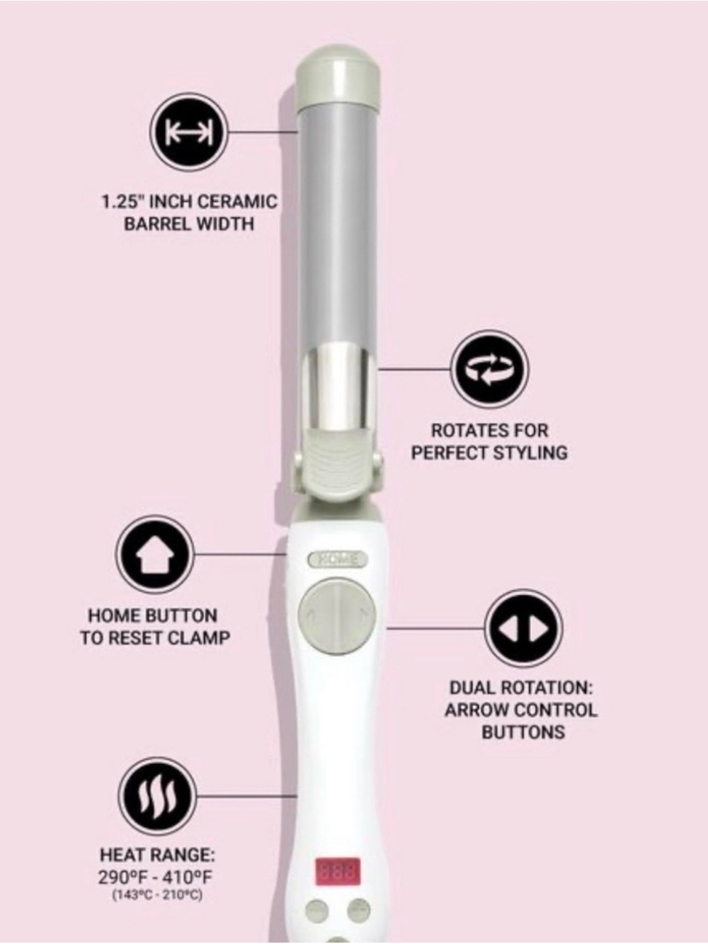 Beachwaver S1.25 White Professional Curling Iron for Women - Picture 9 of 10